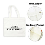 Sac Tote en Toile - "Jesus everything" - Sac Éco et Pliable - Vignette | La Paroissienne