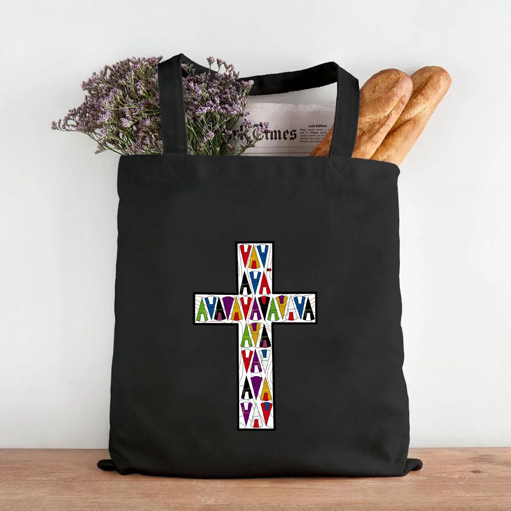 Sac Éco en Toile avec Croix Chrétienne