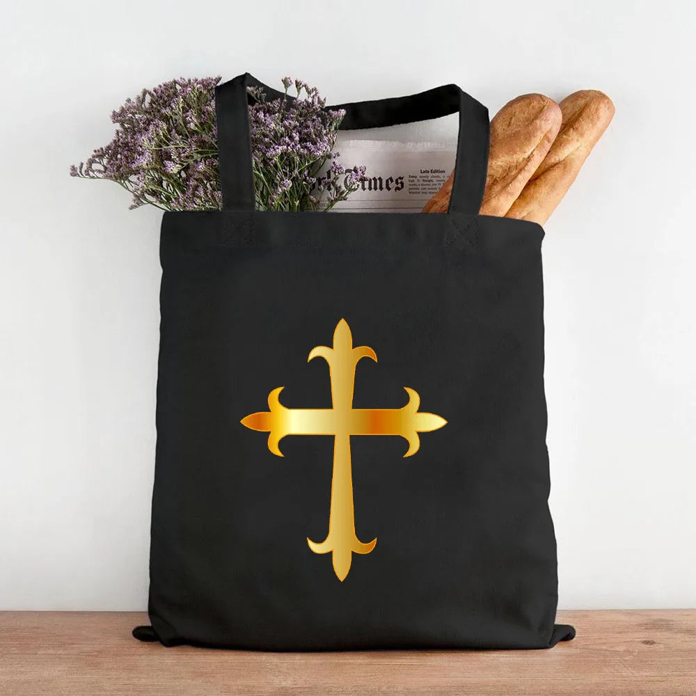 50066661081354Sac Éco en Toile avec Croix Chrétienne