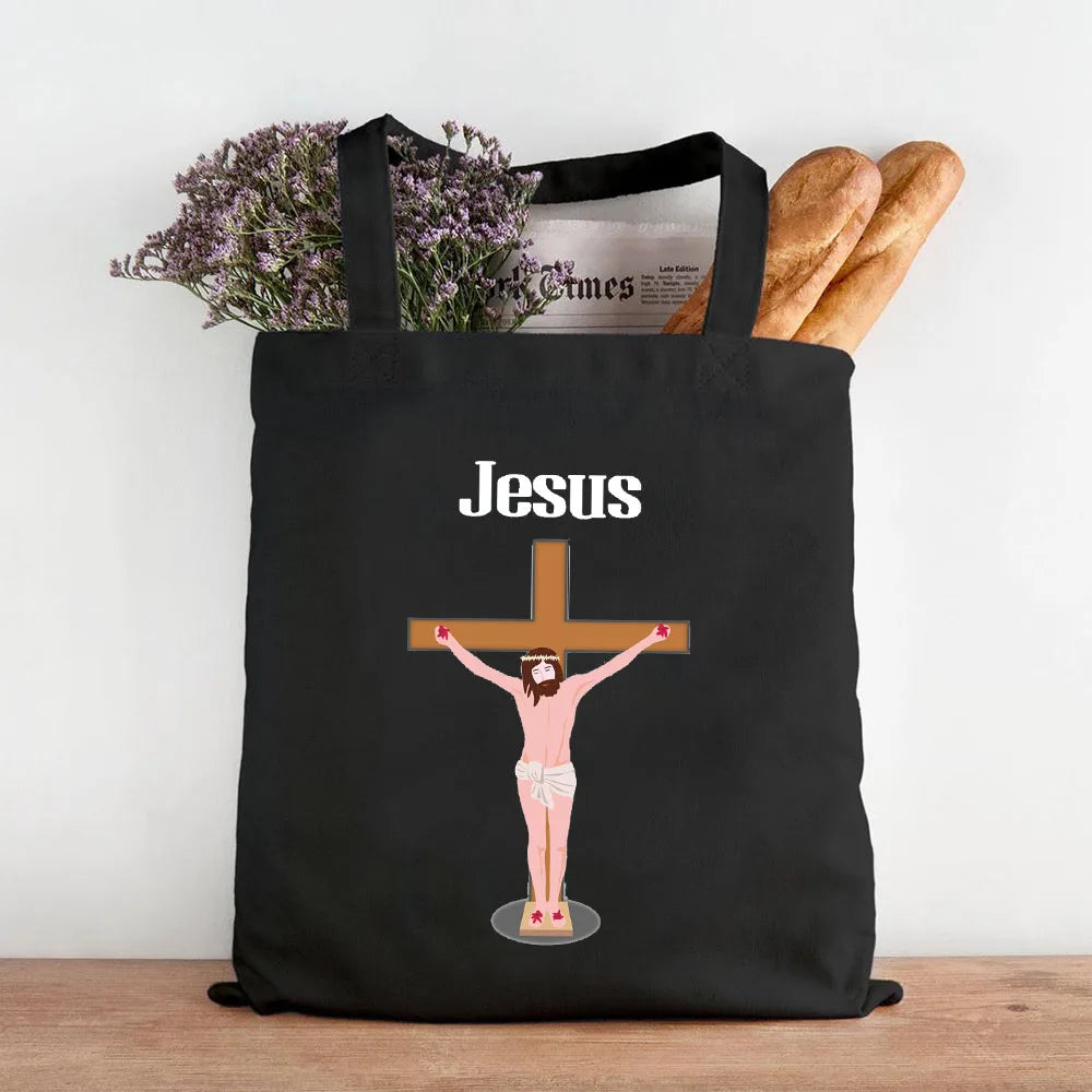 Sac Éco en Toile avec Croix Chrétienne