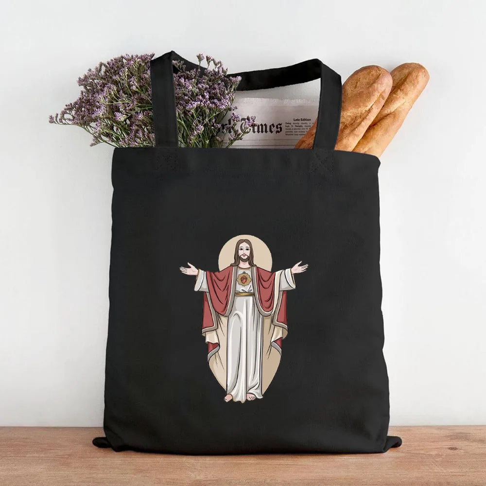 50066661179658Sac Éco en Toile avec Croix Chrétienne