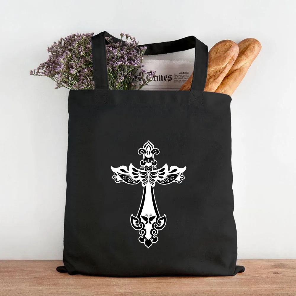 Sac Éco en Toile avec Croix Chrétienne