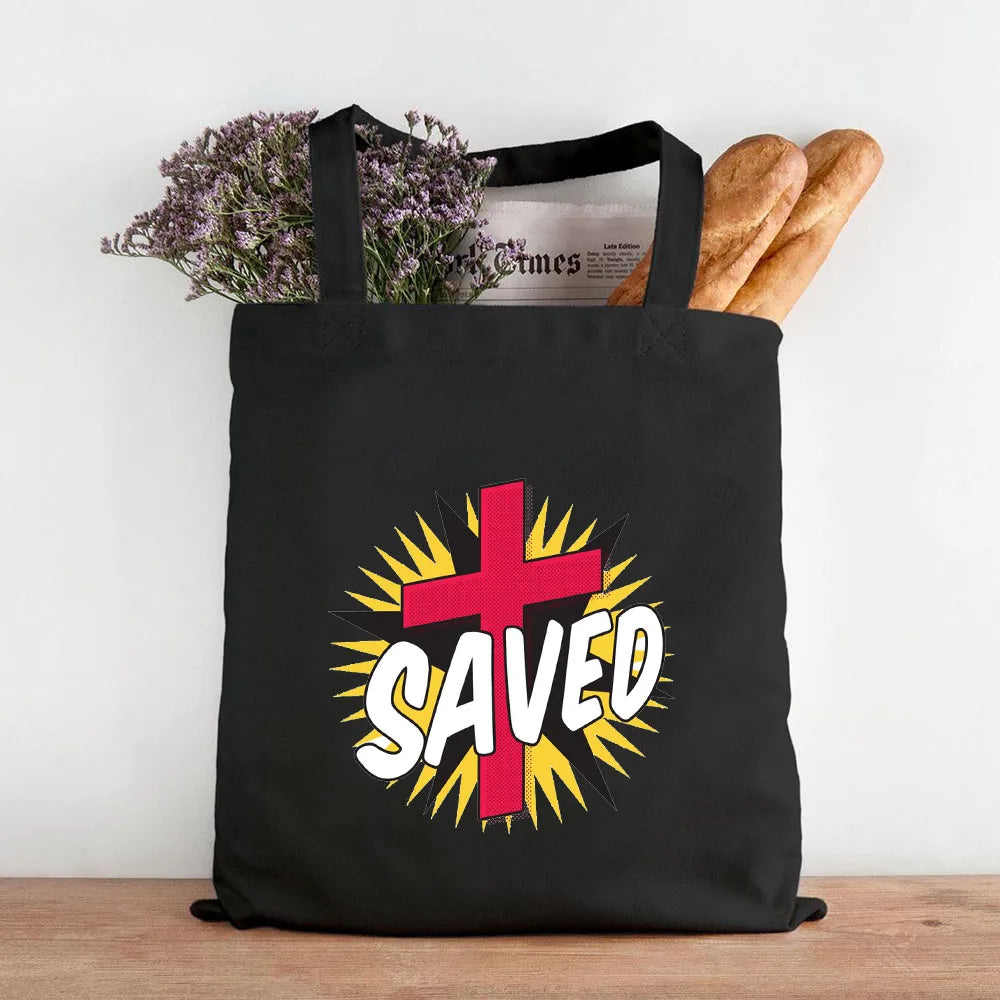 Sac Éco en Toile avec Croix Chrétienne
