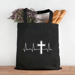 Sac Éco en Toile avec Croix Chrétienne - Vignette | La Paroissienne