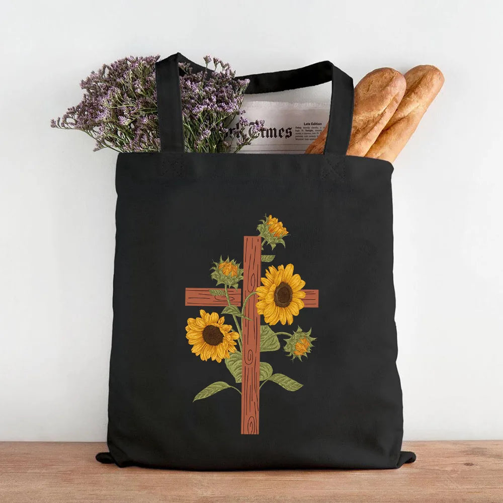Sac Éco en Toile avec Croix Chrétienne
