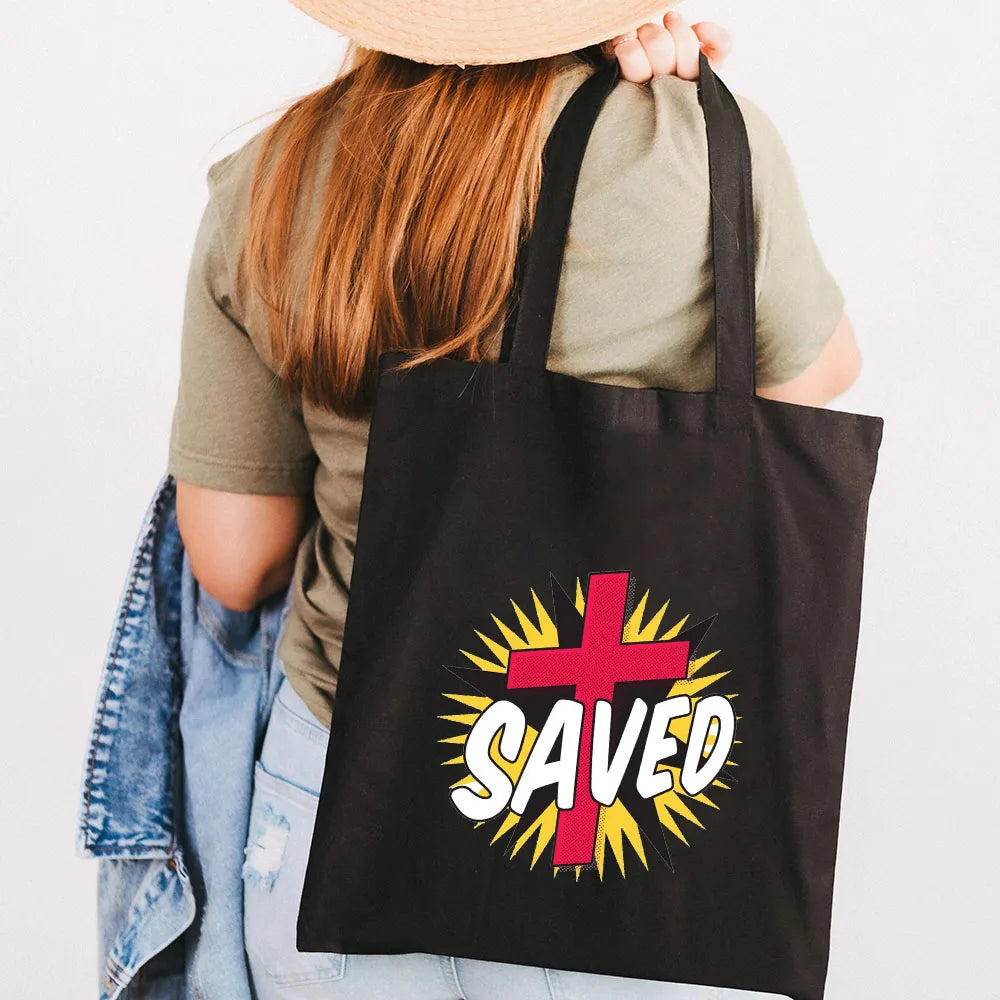 Sac Éco en Toile avec Croix Chrétienne