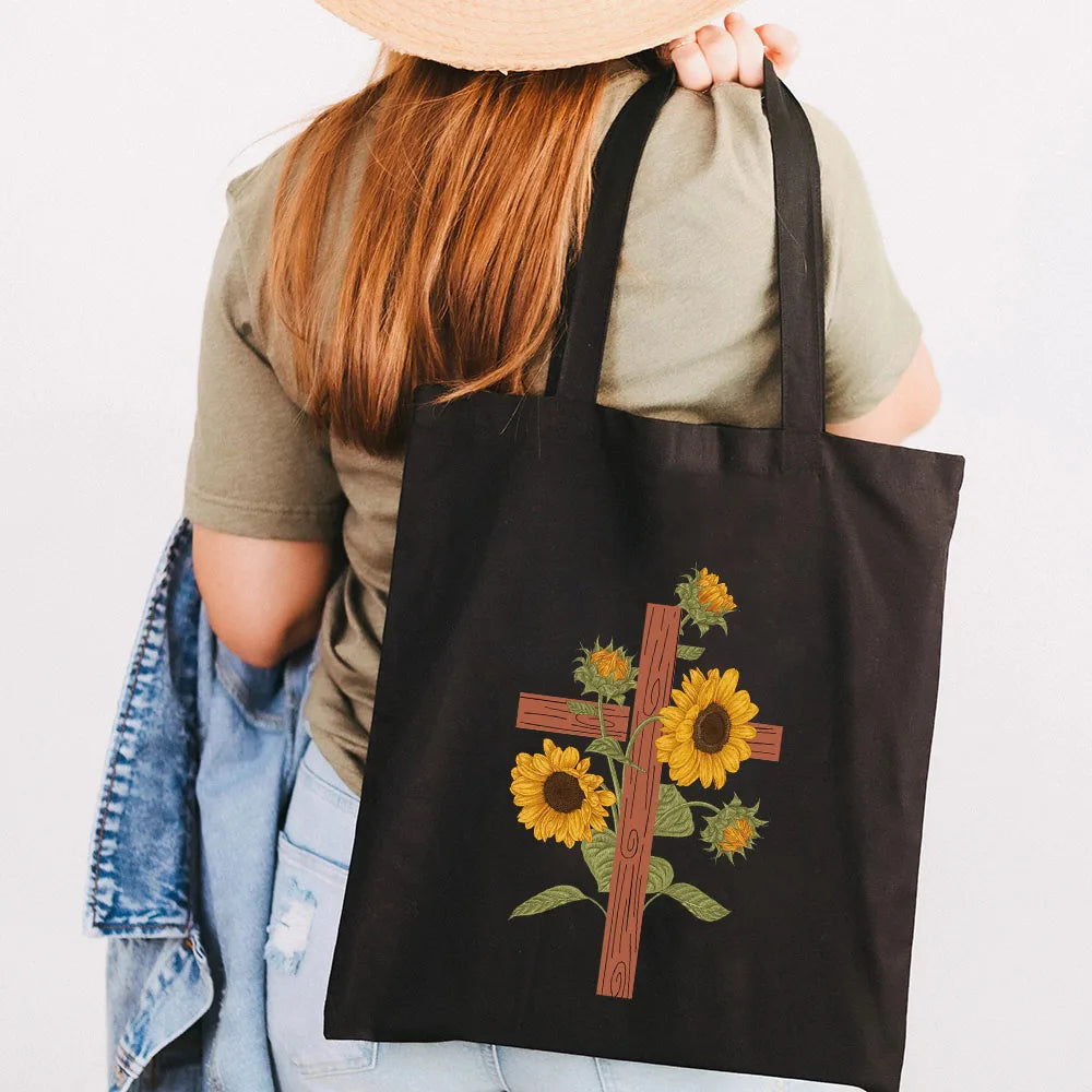 Sac Éco en Toile avec Croix Chrétienne