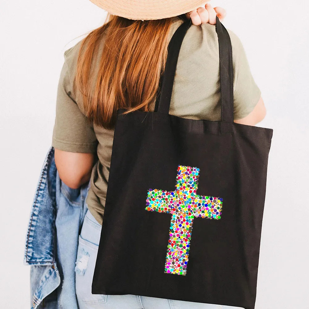 Sac Éco en Toile avec Croix Chrétienne