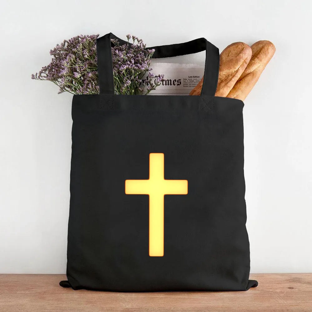 Sac Éco en Toile avec Croix Chrétienne