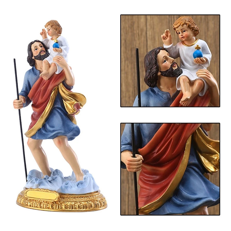Statue de Saint Joseph portant l'Enfant Jésus