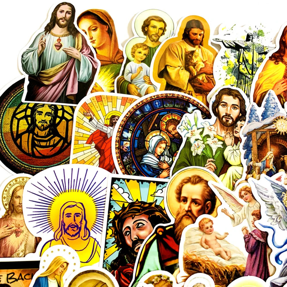 Stickers "Jésus" Chrétiens - Lot de 10 Pièces