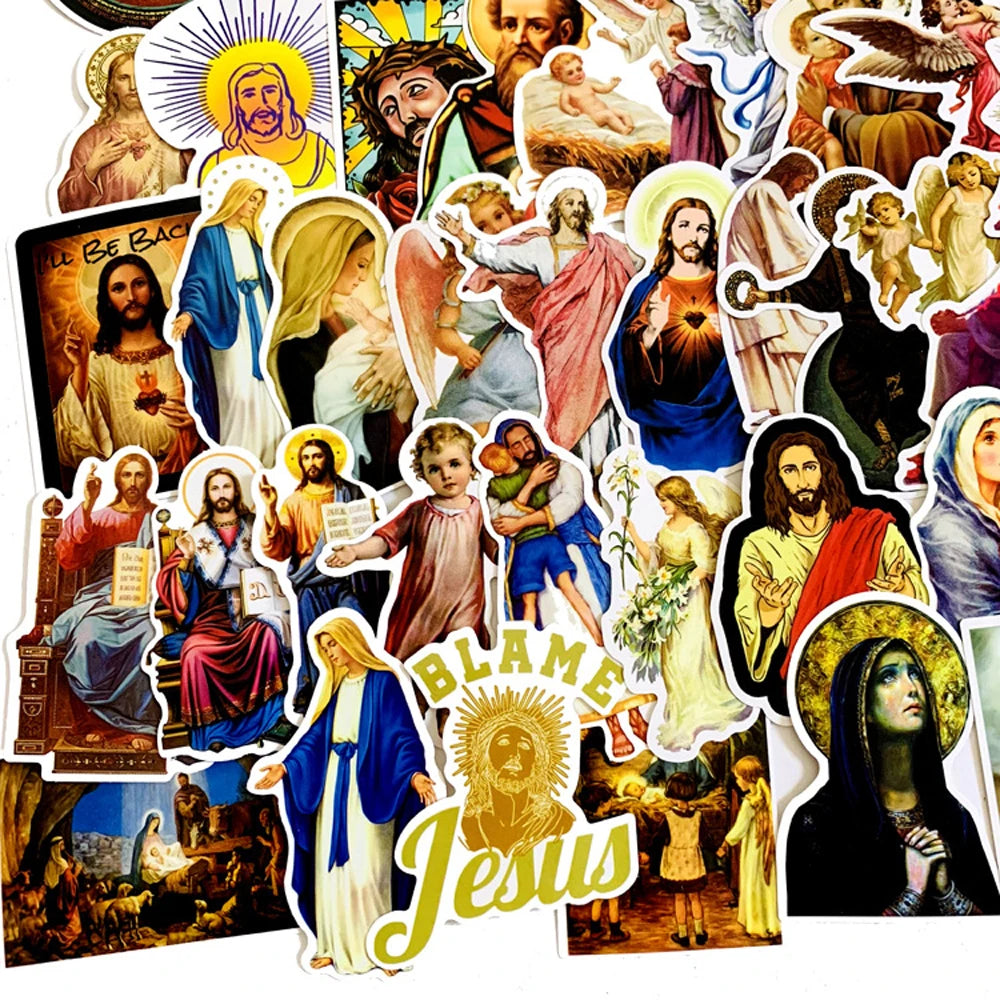 Stickers "Jésus" Chrétiens - Lot de 10 Pièces