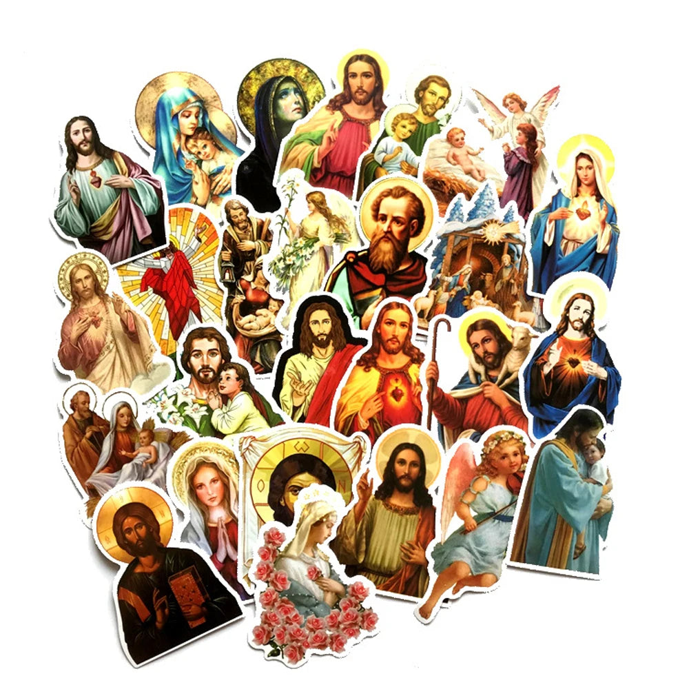 Stickers "Jésus" Chrétiens - Lot de 10 Pièces