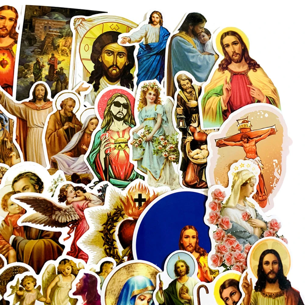Stickers "Jésus" Chrétiens - Lot de 10 Pièces