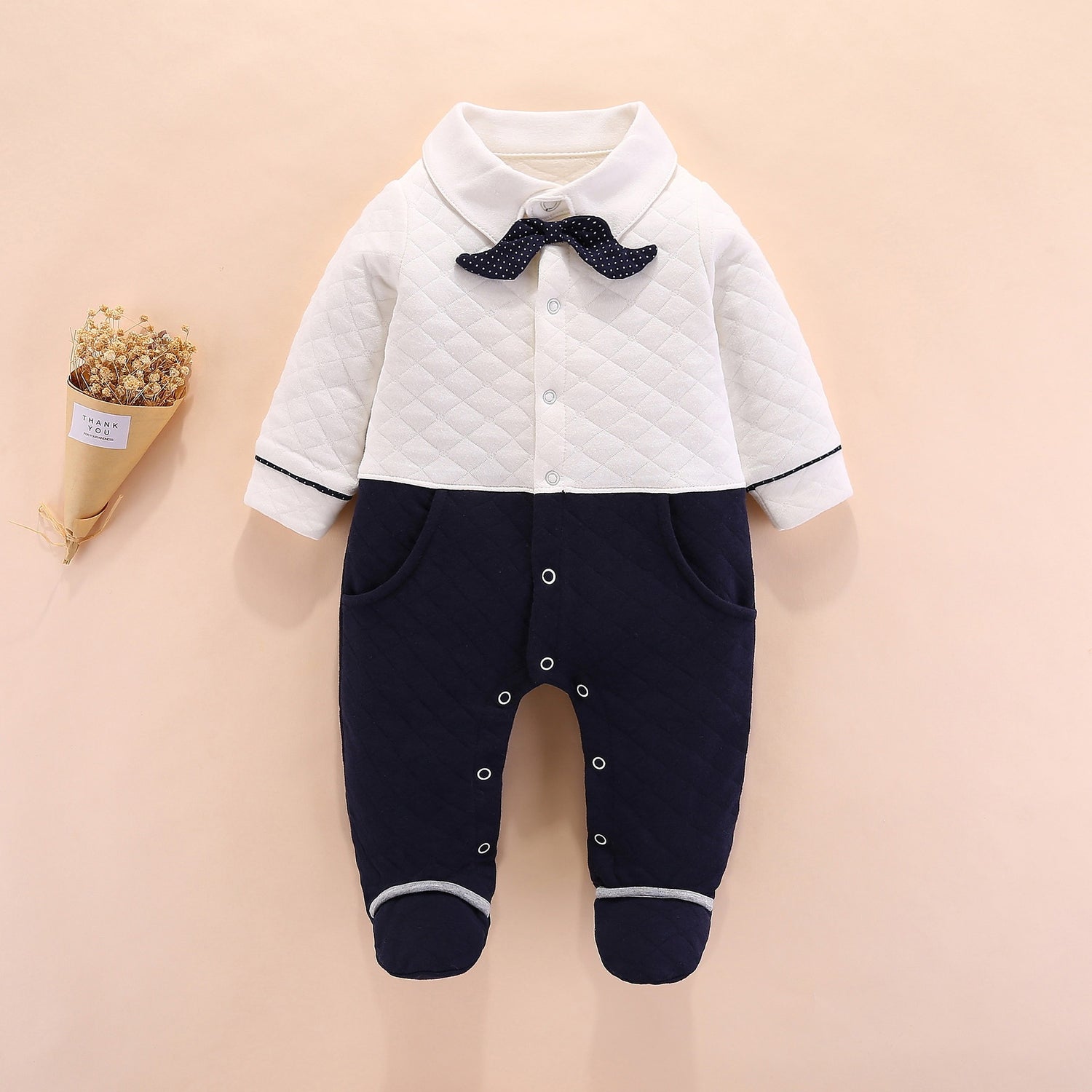 Tenue Baptême Garçon - Onesie Élégant et Confortable