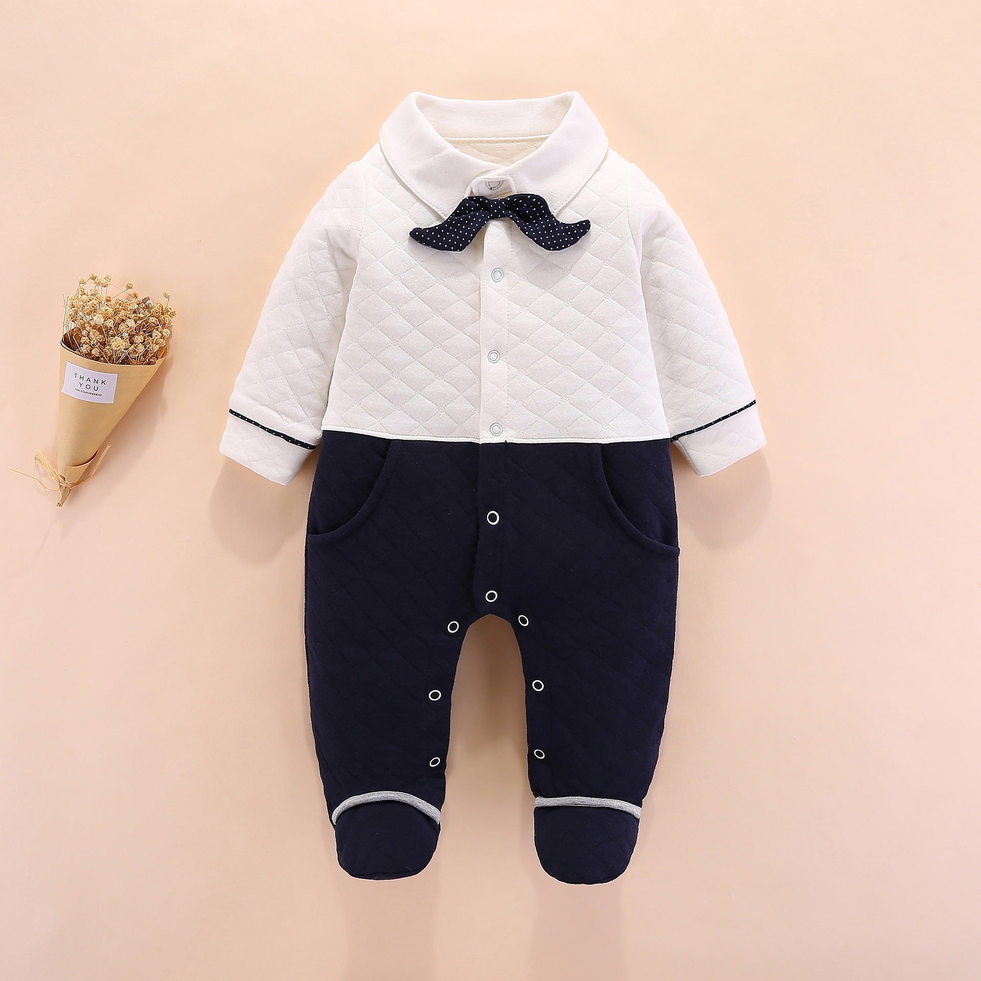 Tenue Baptême Garçon - Onesie Élégant et Confortable